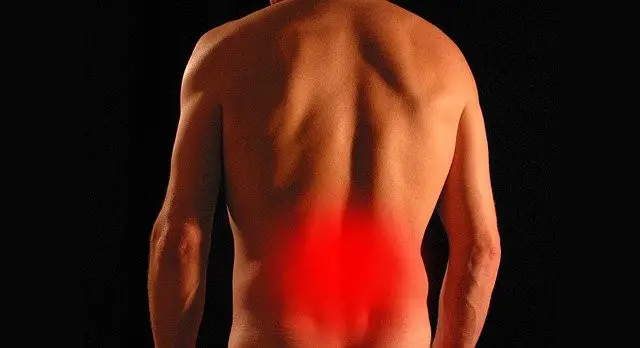 Setting up a home office checklist - Male back with red inflammation showing back pain