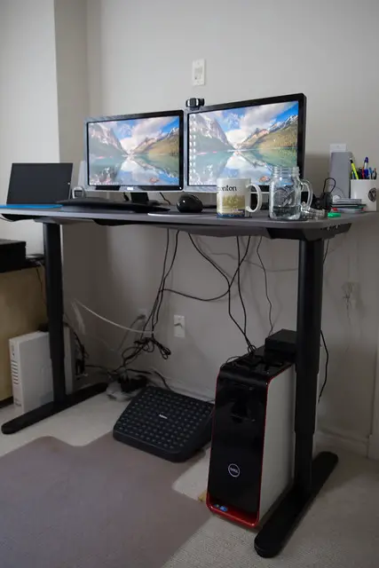 How much do standing desks cost? - Office with electric sit stand desk