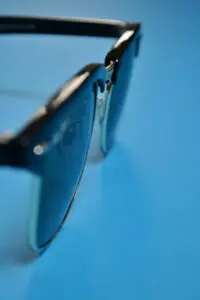 Blue Light Glasses V App - Glasses on blue background