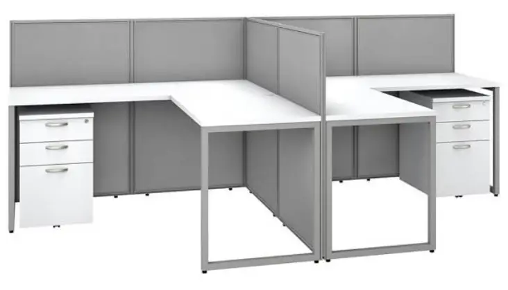 2 Person Desks Cost - 2 person desk white with partition