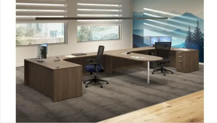 2 Person Desk Size - Large 2 person desk in office