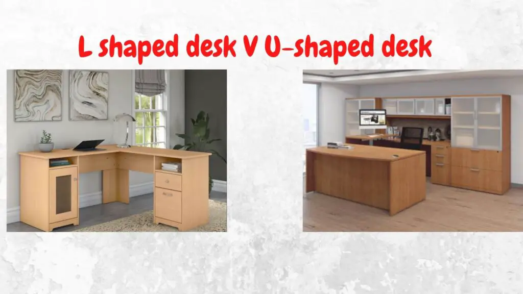 L-Shaped Desk V U-Shaped Desk - Image of desks on office