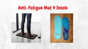 Anti-Fatigue Mat V Insole - Image of anti-fatigue mat and blue insoles